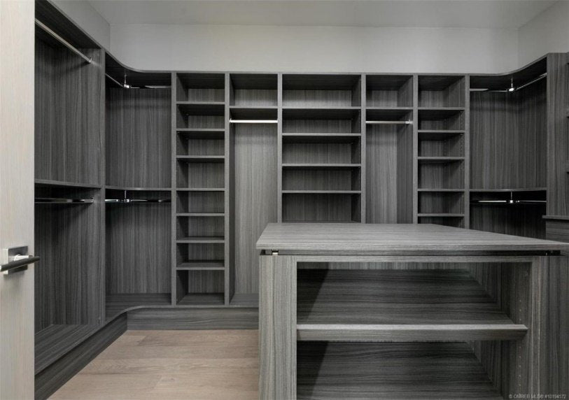Custom walk-in closet built to the room